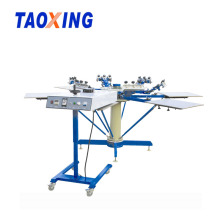 6 Color 6 Station Rotary T-shirt Screen Printing Machine